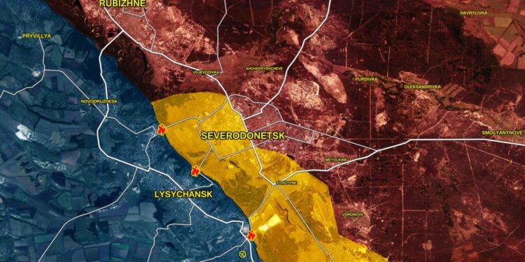 Russian forces gain fire control over Lisichansk-Seversk road, last supply line for Ukranian forces in region