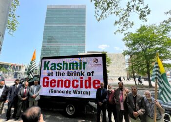 Kashmiris protest near UN building against G20 meeting in Kashmir, urge boycott