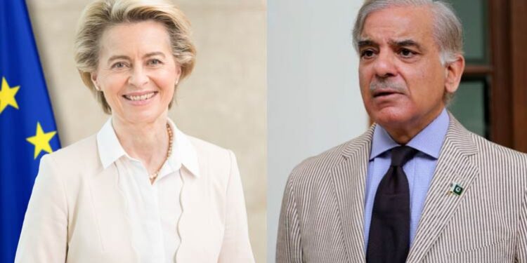 Shehbaz Sharif, President EU Commission discuss bilateral cooperation in diverse areas