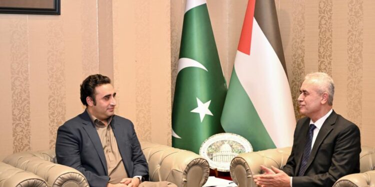 Bilawal Bhutto visits Palestine embassy to show solidarity with Palestinians