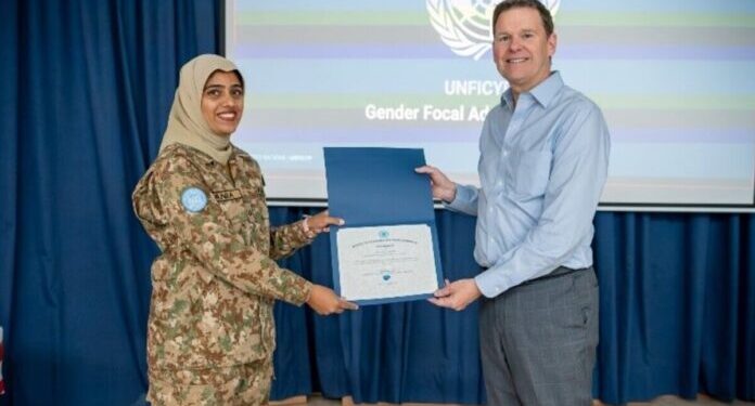 Pakistani peacekeeper deployed with UN Force in Cyprus wins award for gender advocacy