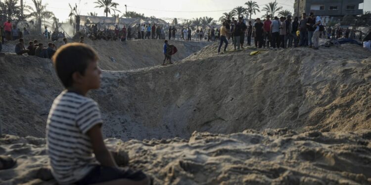 An Israeli strike on a Gaza humanitarian zone tent camp kills at least 40 people, Palestinians say