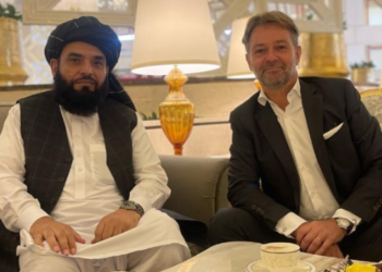 Suhail Shaheen Meets France’s Chargé d’Affaires for Afghanistan in Doha
