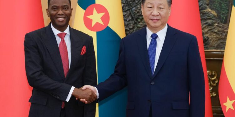 Xi meets Grenadian PM, calls for advancing bilateral ties