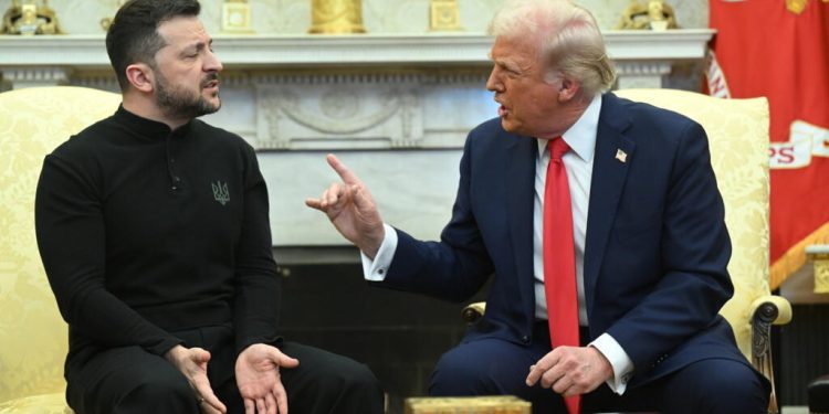 Zelensky returns to site of stunning Oval Office shouting match