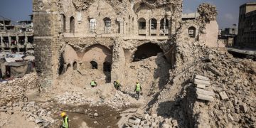 Gazans begin to restore historic fort damaged in war