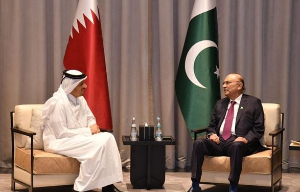 President Zardari offers expansion of defence collaboration to Qatari emir