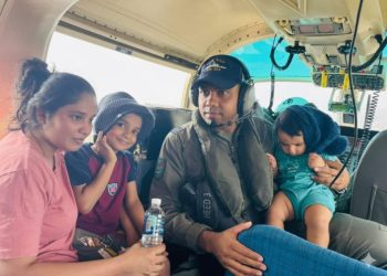 Pakistan Navy evacuates stranded family during HADR operations in Sri Lanka