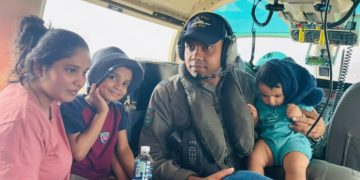 Pakistan Navy evacuates stranded family during HADR operations in Sri Lanka